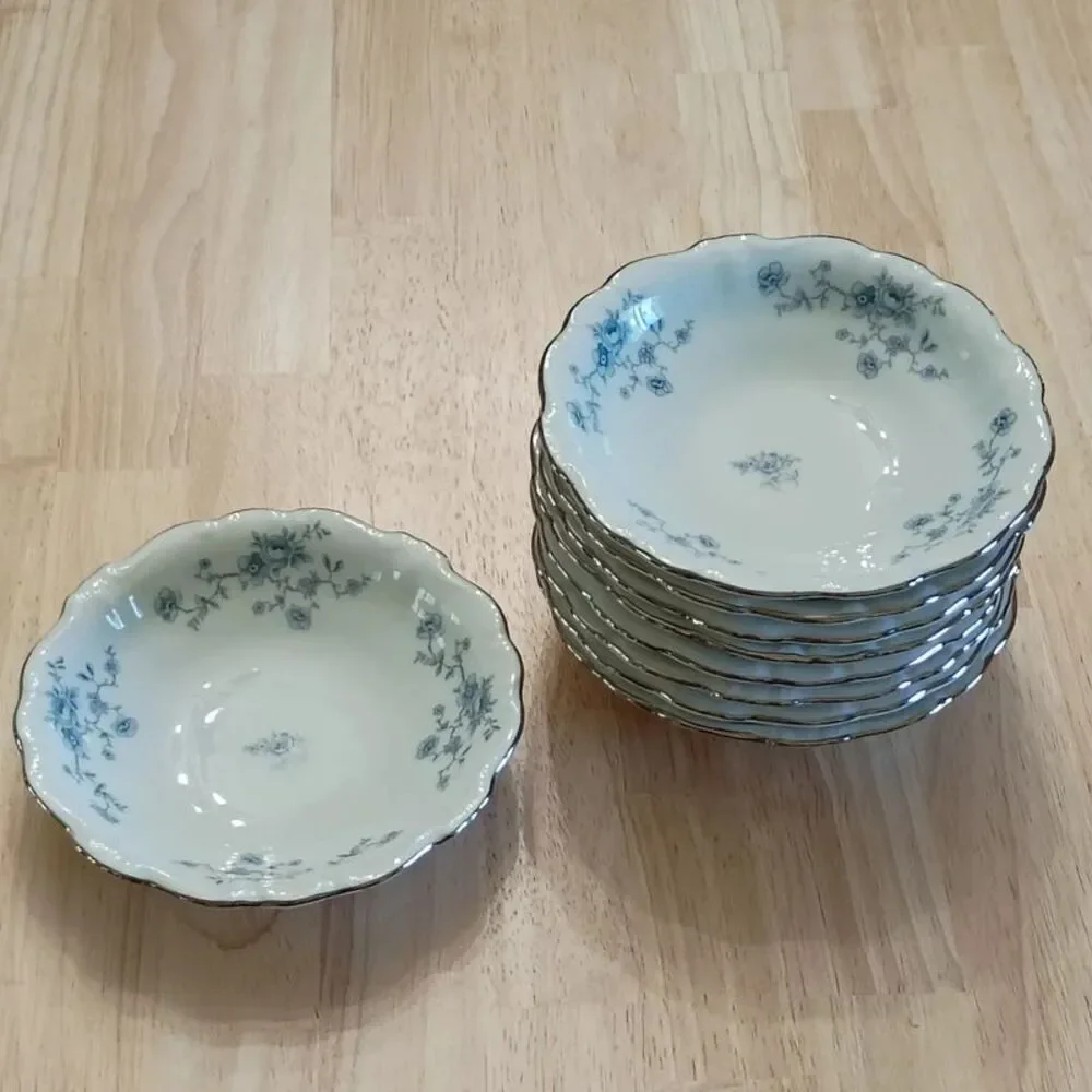 Vintage Johann Haviland Bavaria Germany Set of 9 - 5 Inch Dessert Bowls